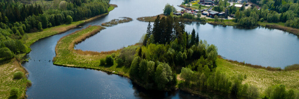 Guttsjön ovanifrån.